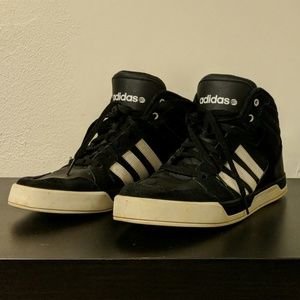 Adidas black high tops